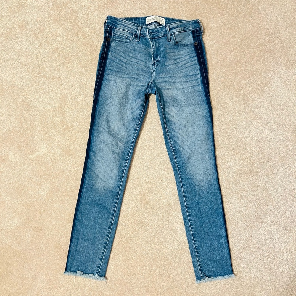 A&F Super Skinny Side Stripe Jeans